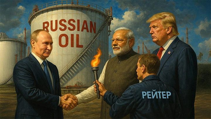 Нож в спину русским приготовила Индия? Трамп хочет утопить Моди в резервуаре с нефтью