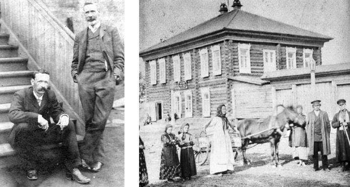 1. Альфред и Роберт Вардропперы; 2. Лавка Вардропперов д. Жиряково. Фото из частного архива.