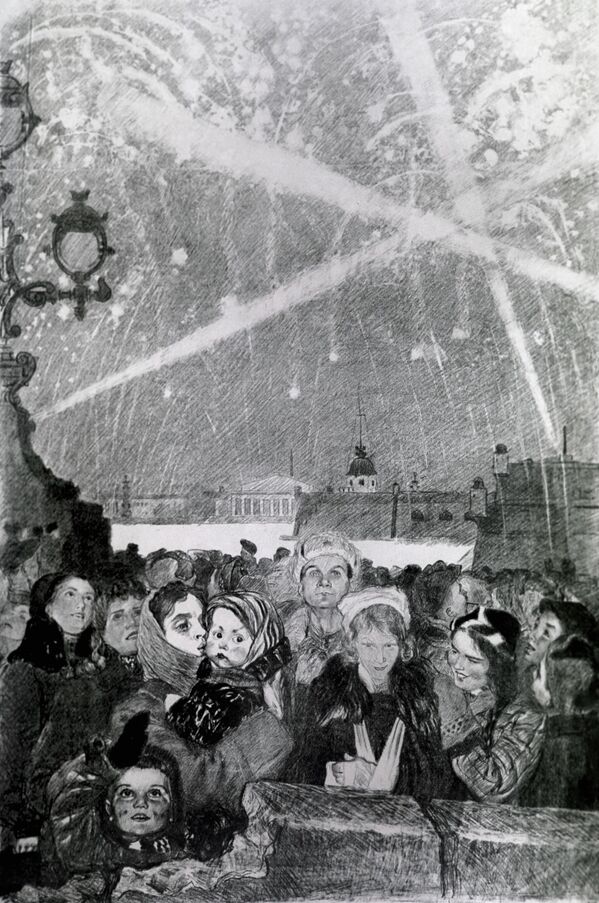 Репродукция картины "Салют 27 января 1944 года". - Sputnik Абхазия