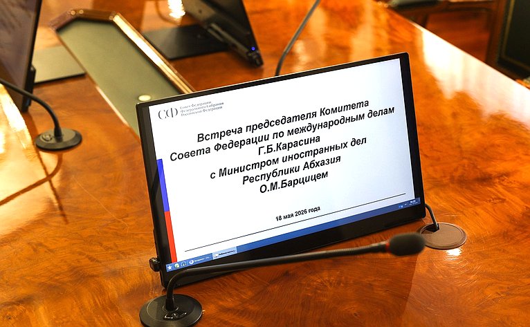 Встреча Григория Карасина с Министром иностранных дел Республики Абхазия