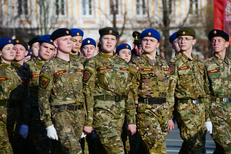 Первая репетиция парада 9 мая в Иркутске.