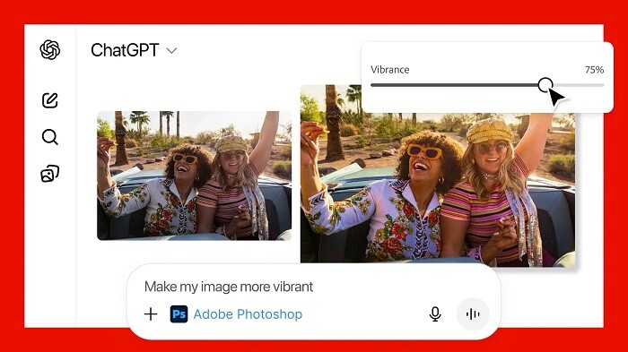 Adobe внедрила Photoshop, Acrobat и Adobe Express в ChatGPT, сделав доступной 