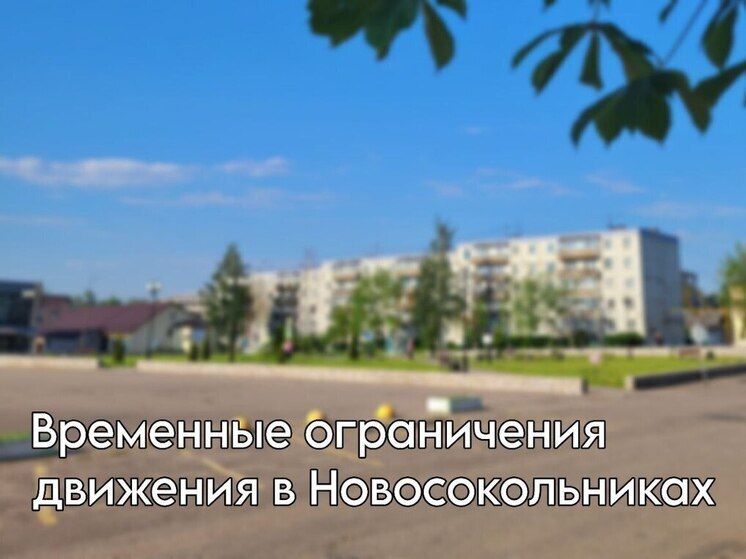 Движение транспорта на некоторых улицах в Новосокольниках закроют 2 августа