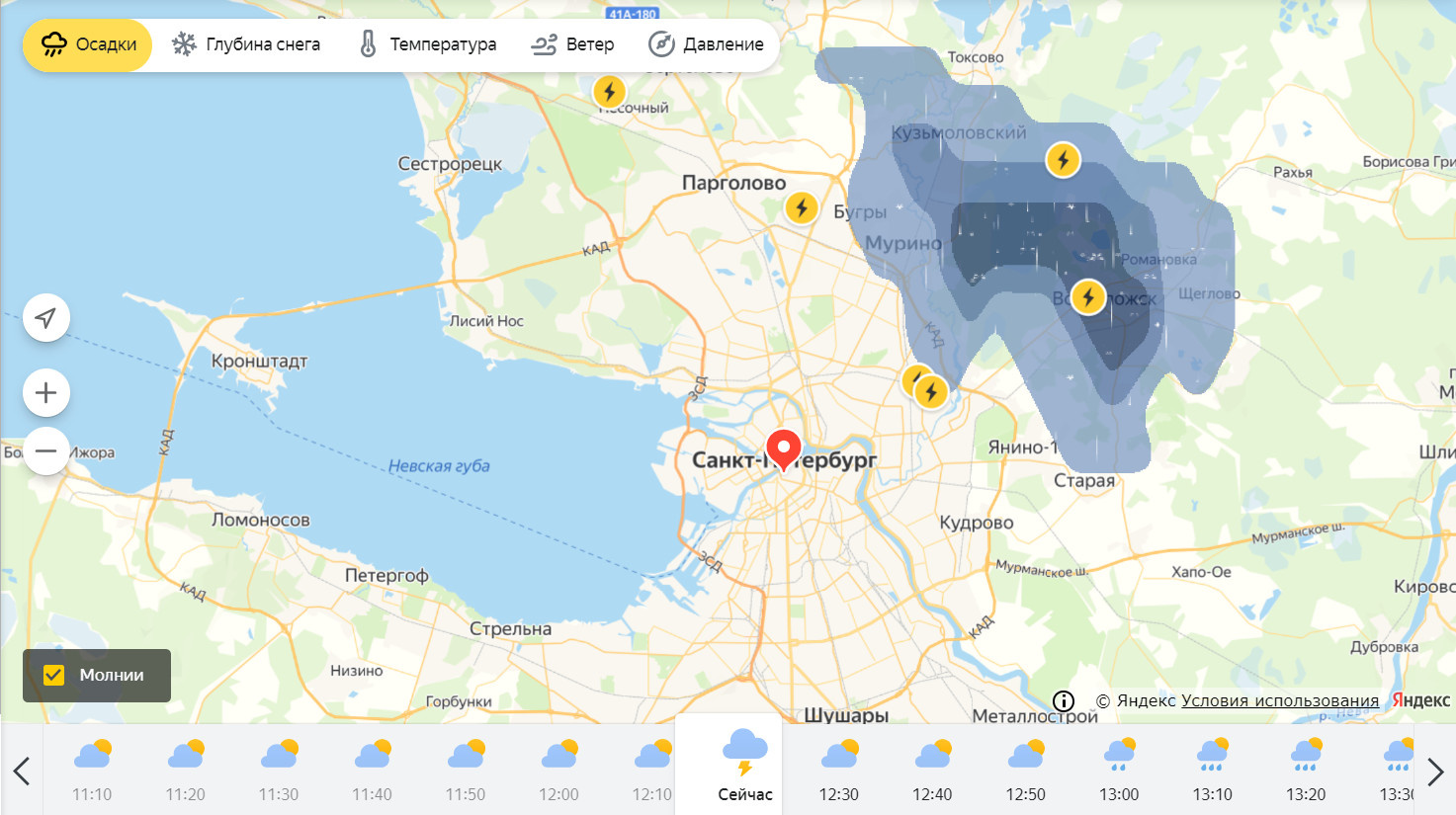 Гисметео череповец карта