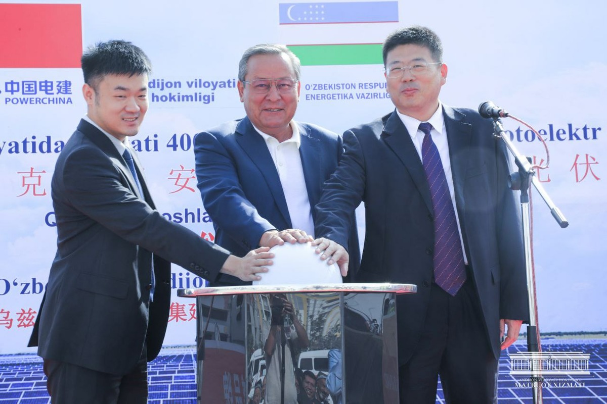 Powerchina начала строить в Андижане фотоэлектростанцию на 400 МВт