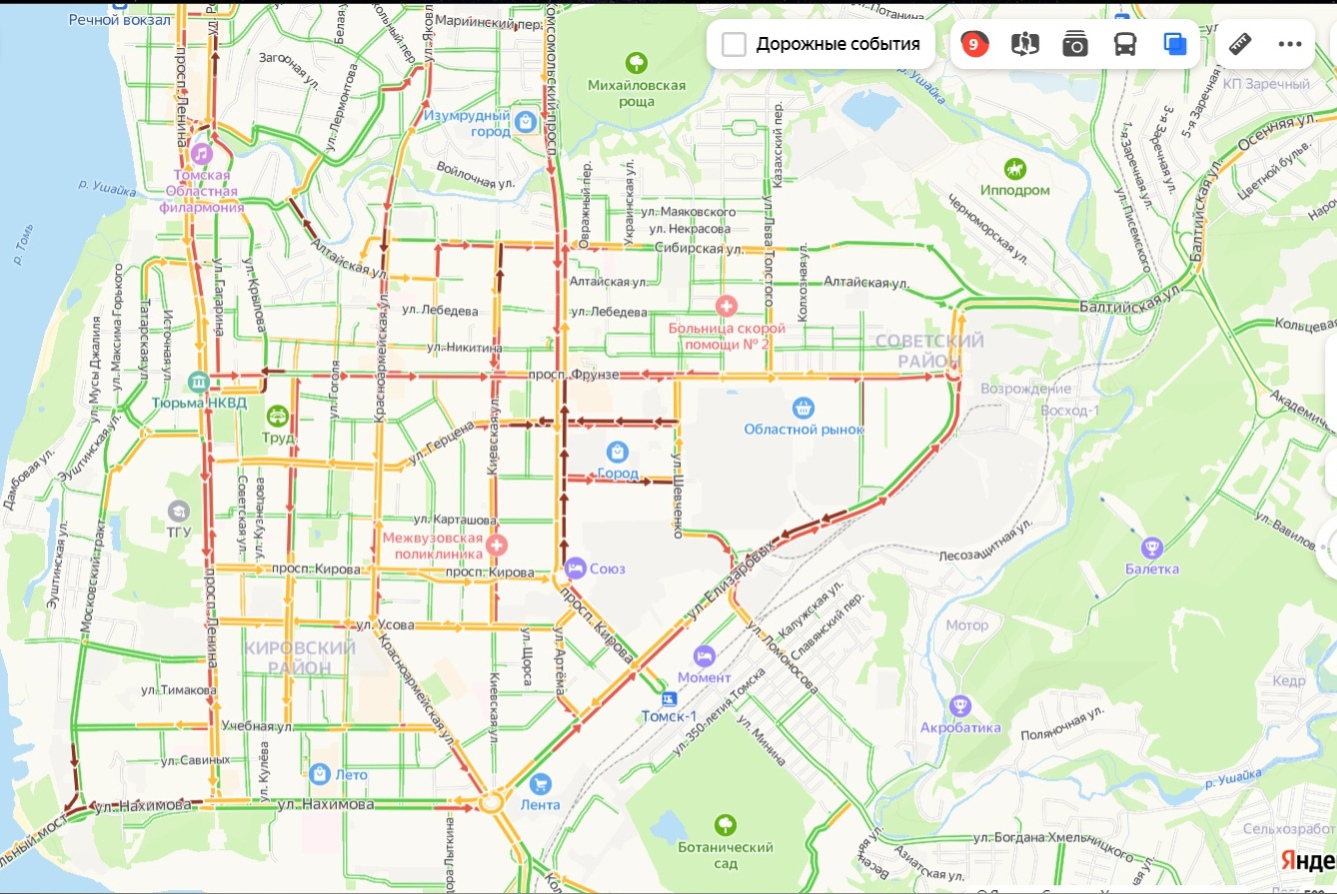 Томск карта просторный