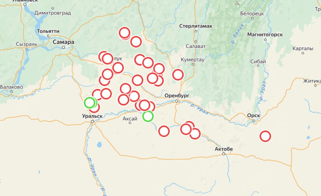 Карта передвижения дождя в оренбургской области александровский район