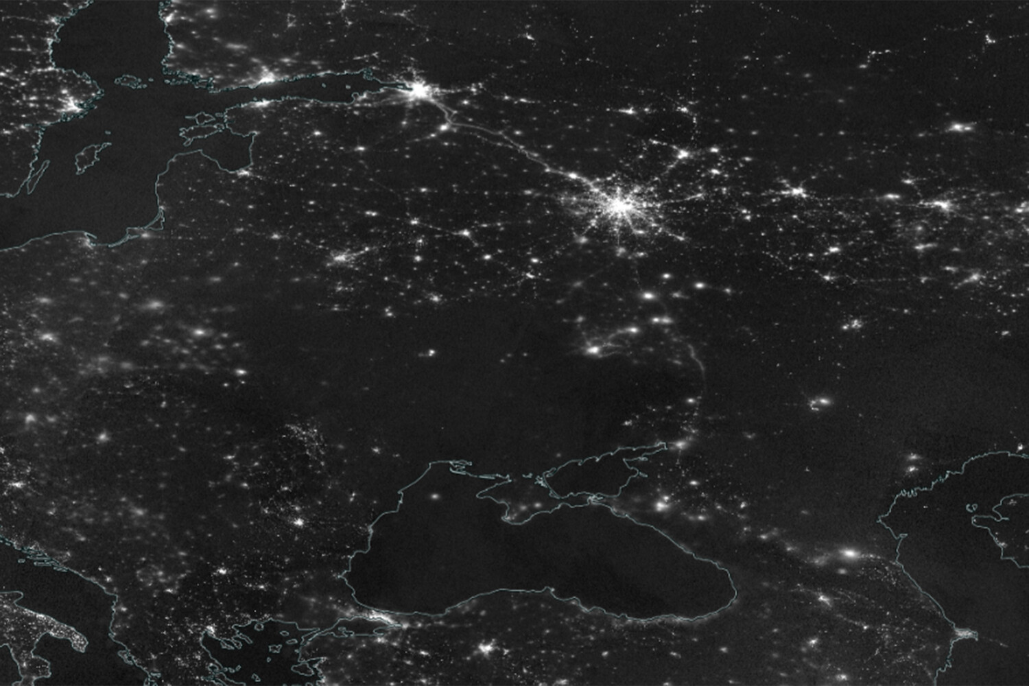 фото корея ночью из космоса