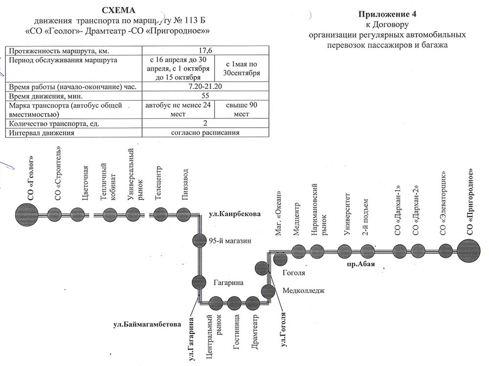 Маршрут 113 карта