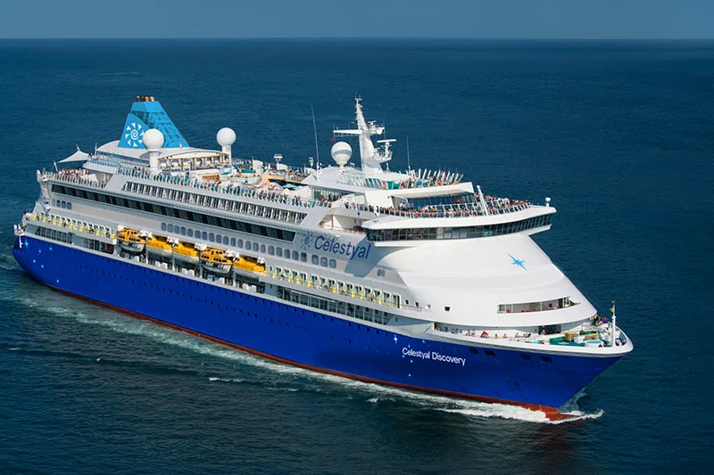 Вид лайнера Celestyal Discovery после модернизации //Рендер Celestyal cruises