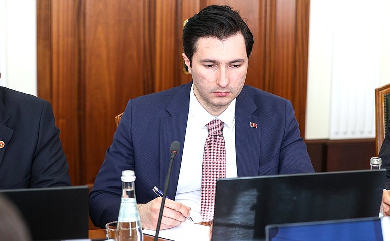 Встреча сенаторов РФ с депутатом Великого национального собрания Турции, председателем группы дружбы с Россией Великого национального собрания Турции Муратом Байбатуром