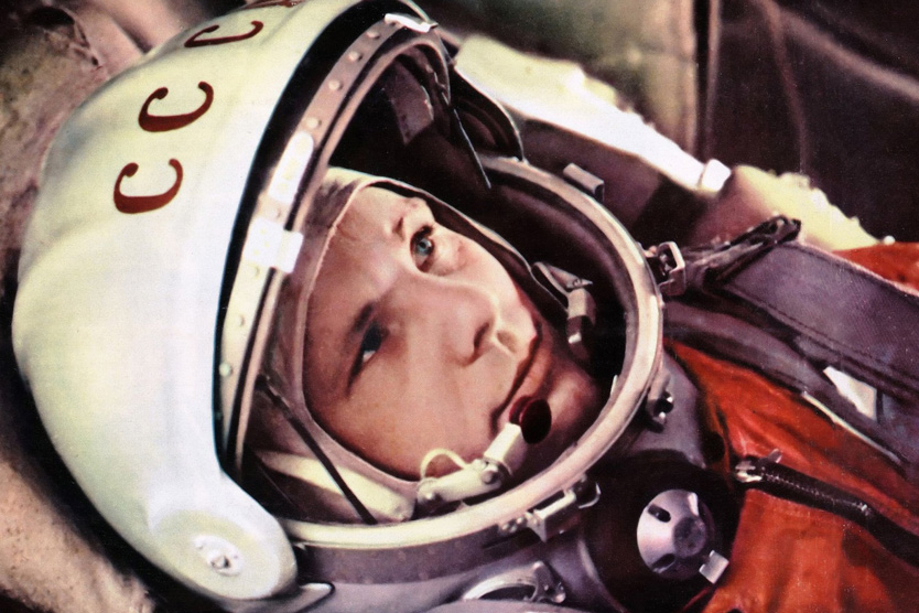 Юрий Гагарин во время первого полета в космос 12 апреля 1961 года