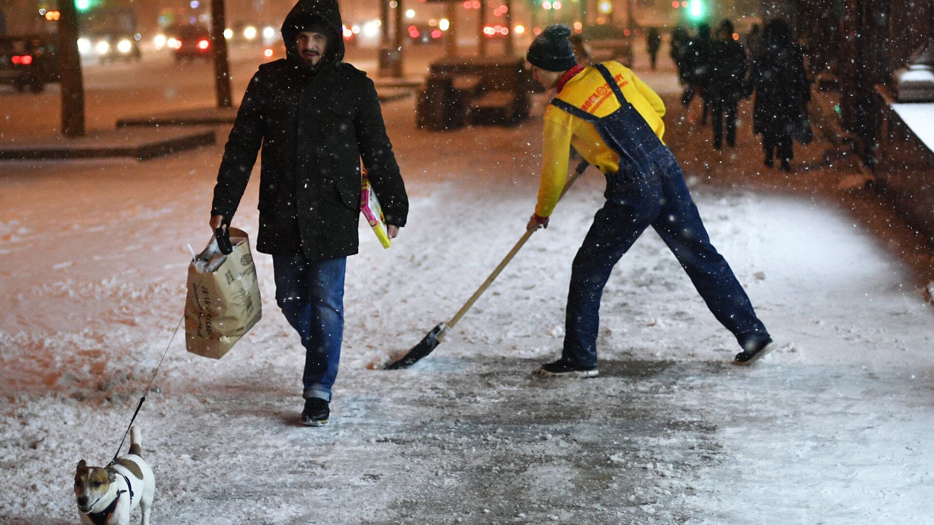 Гололед в москве