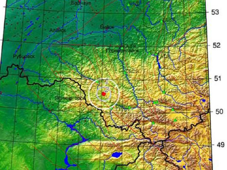 На Алтае 10 июля произошло землетрясение магнитудой 2,7