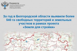 За год в Белгородской области выявили более 540 га свободных территорий и земельных участков