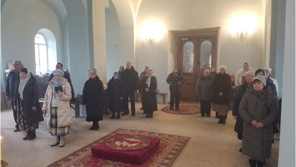 Литургия в Тракайской церкви 