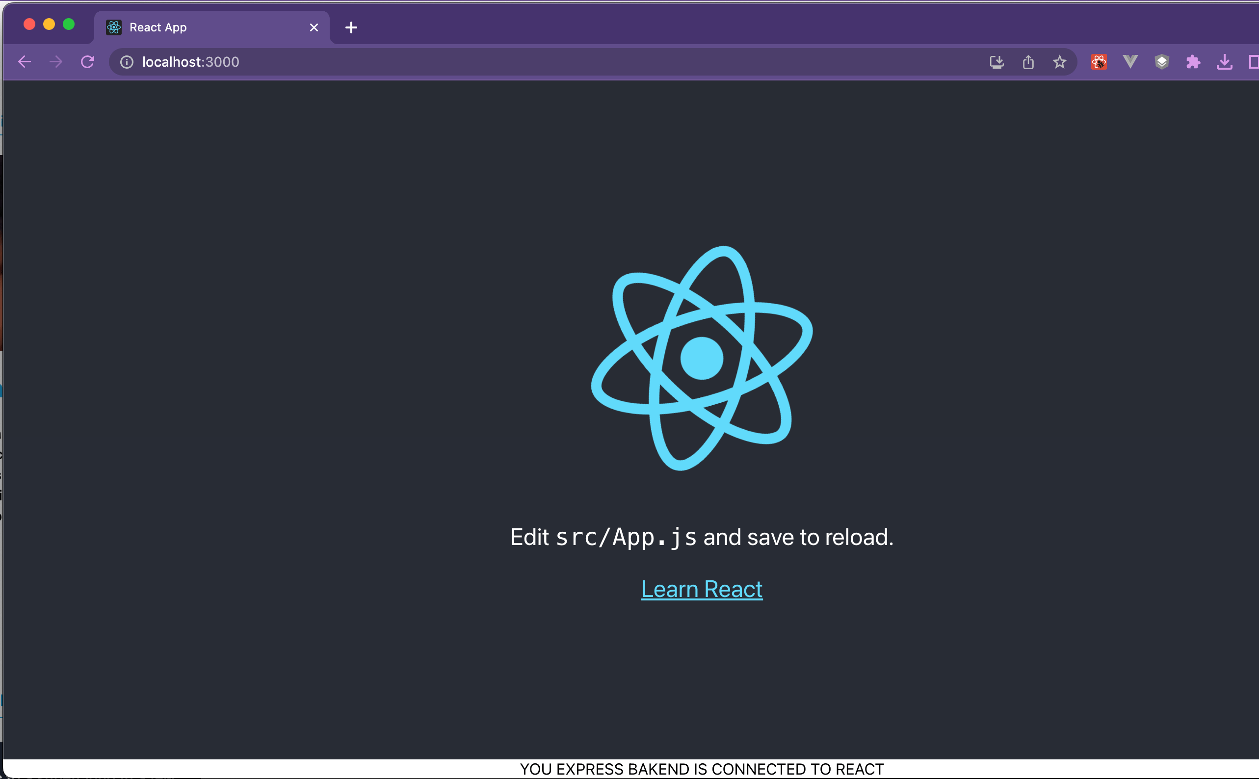 React app. Create React app. Js.