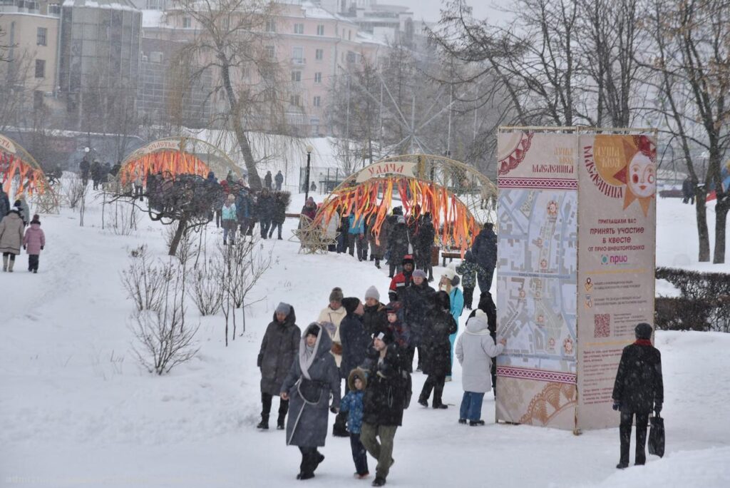 Праздник Масленицы в лесопарке Рязань