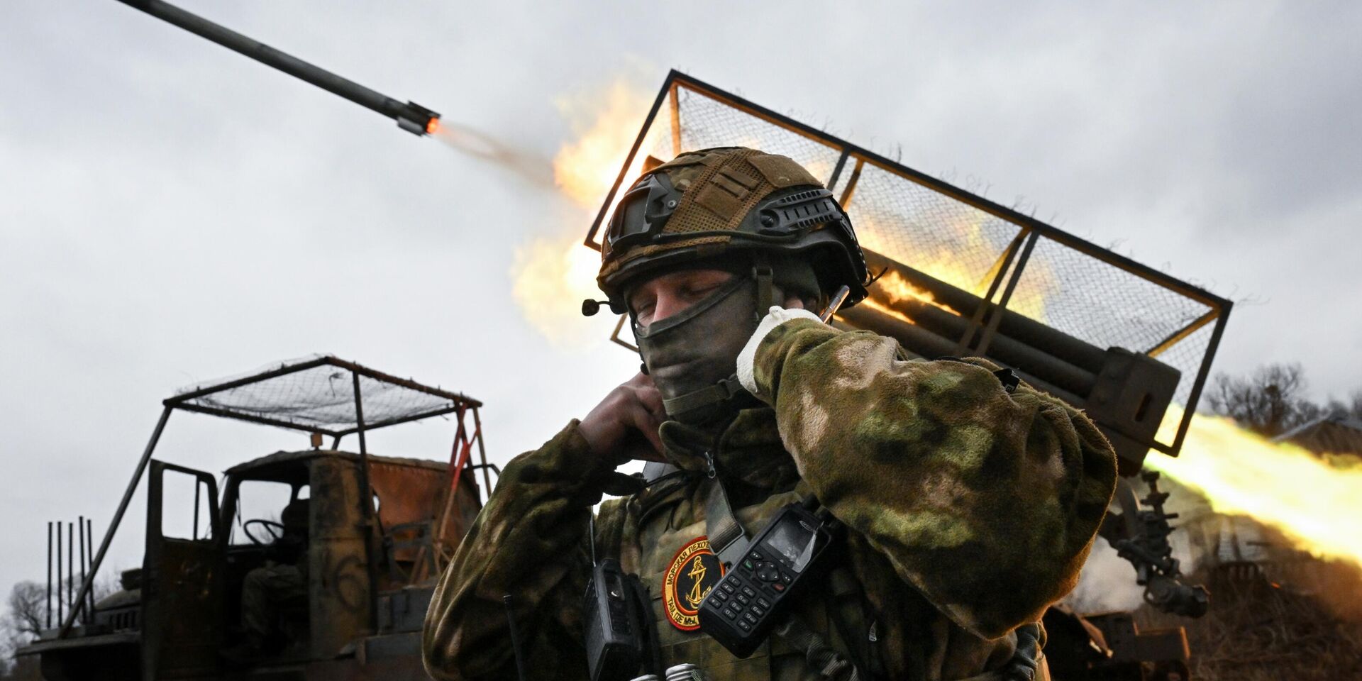 Боевая работа военнослужащих артиллерийского расчета РСЗО Град - ИноСМИ, 1920, 14.04.2025