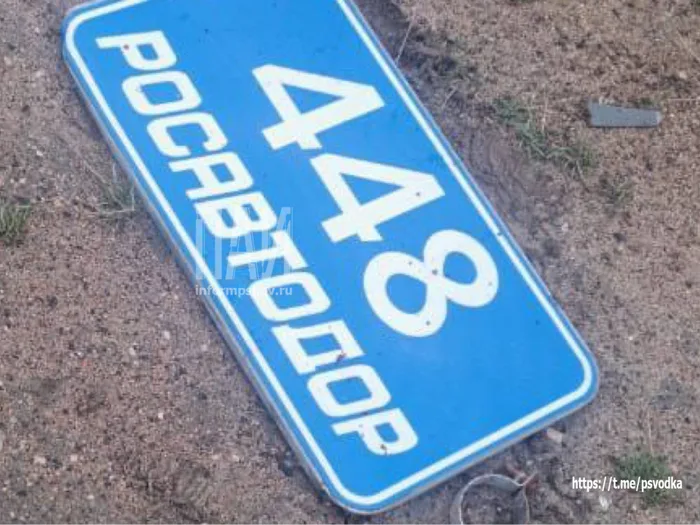 Грузовик съехал в кювет на трассе СПб-Псков-Пустошка-Невель (ФОТО)