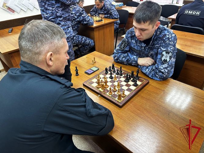 В Управлении Росгвардии по Магаданской области прошел турнир по быстрым шахматам