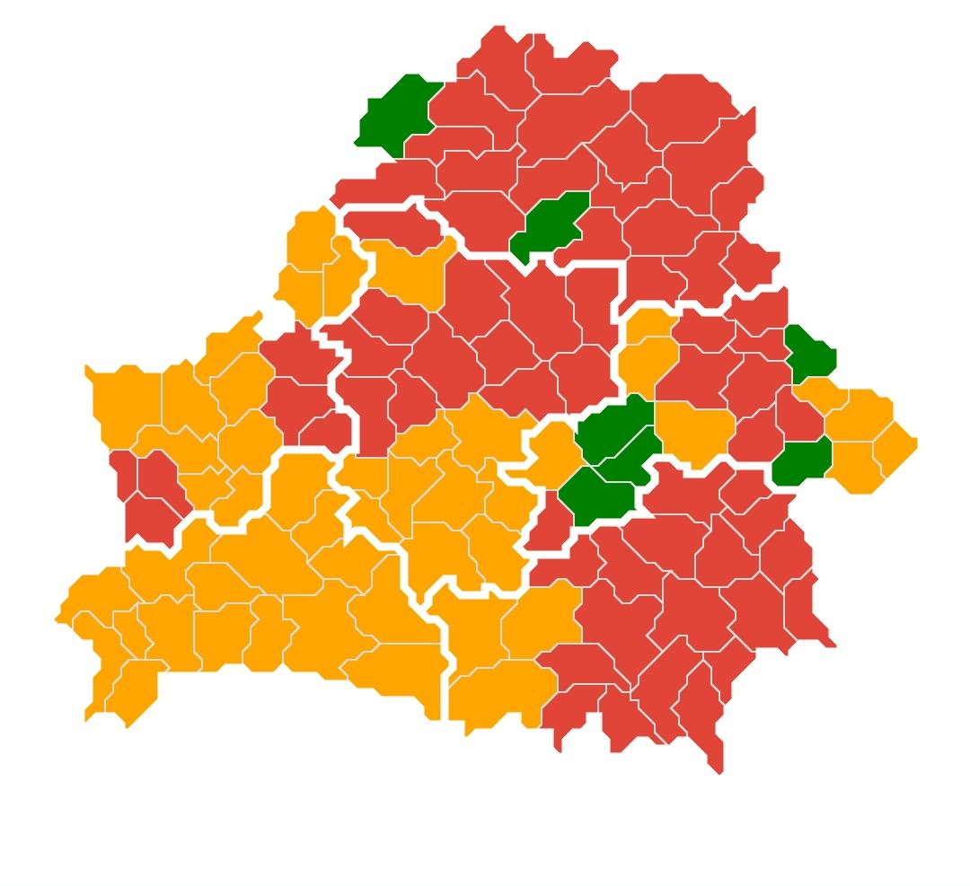 Карта ограничения посещения лесов беларуси