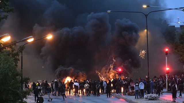 Протесты в Мальмё после сжигания Корана Расмусом Палуданом