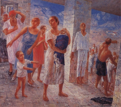 Кузьма Петров-Водкин. Землетрясение. 1928