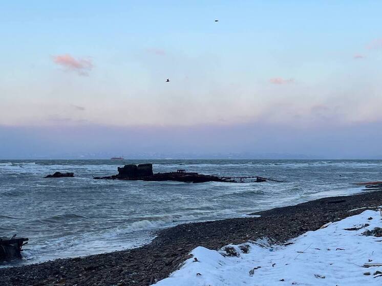 В бухте Лососей на Сахалине удалили шестое затонувшее судно
