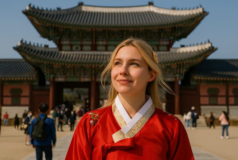 Пейзаж Пусана с Пусанской башни