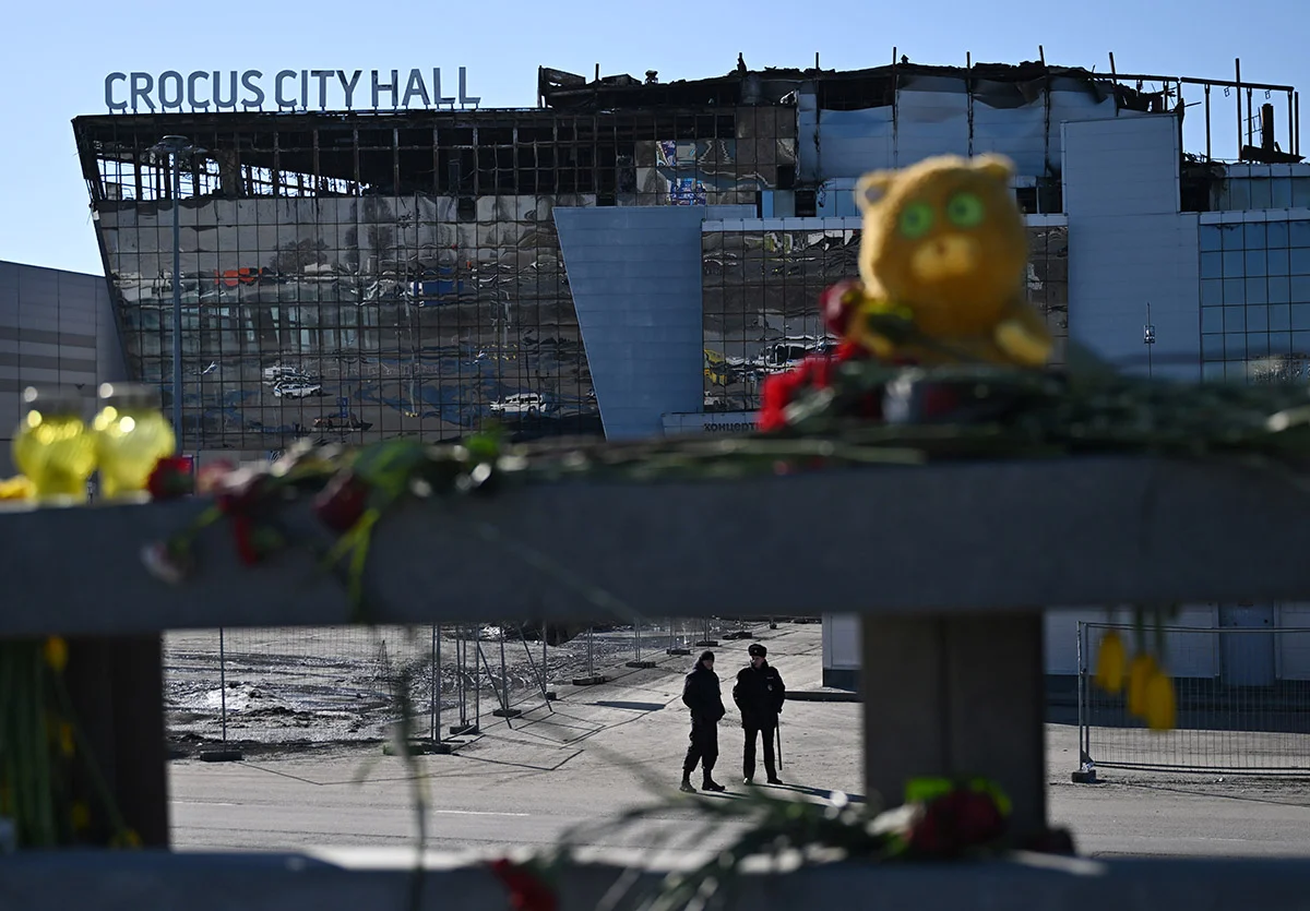 Концертный зал «Крокус Сити Холл» после теракта 22 марта 2024 года