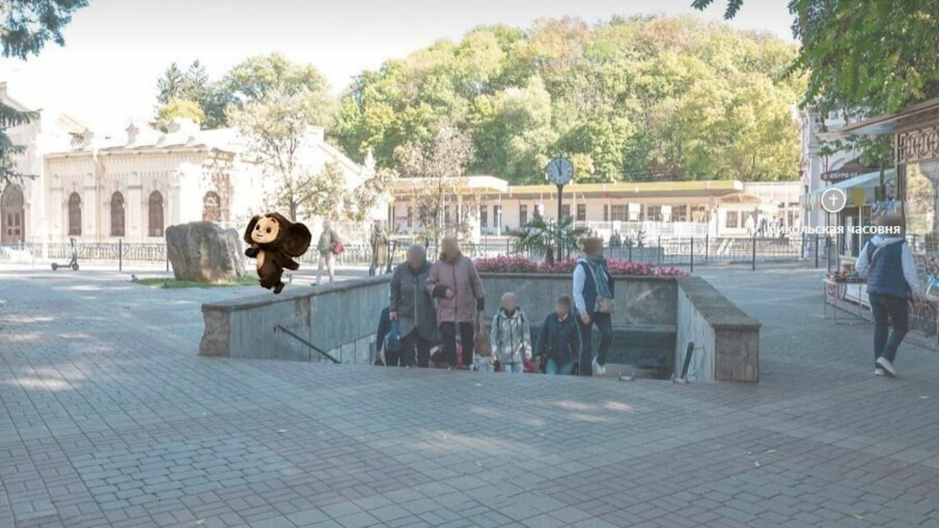курортный бульвар в кисловодске зимой