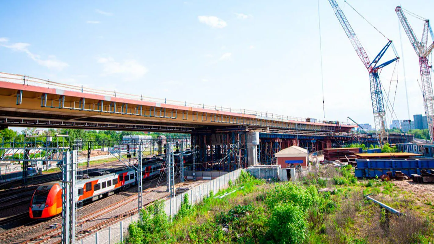 Эстакада Южного участка Московского скоростного диаметра