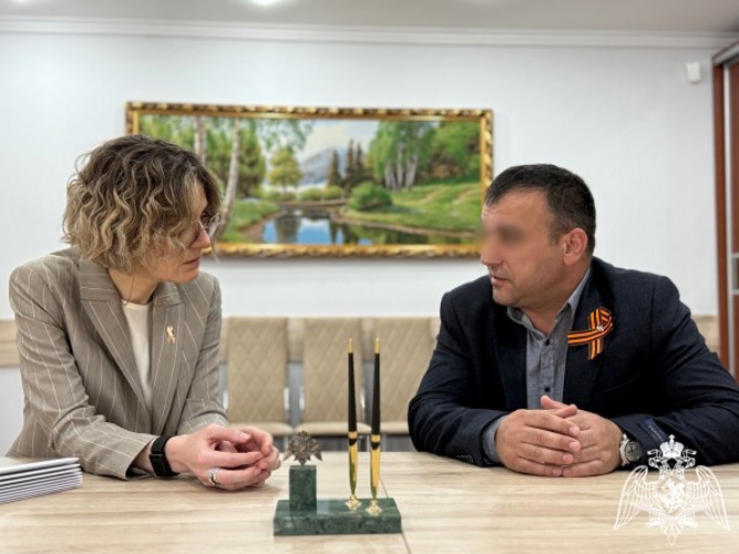 Начальник Центра подготовки личного состава Северо-Западного округа Росгвардии провел рабочую встречу с депутатом Госдумы Марией Бутиной