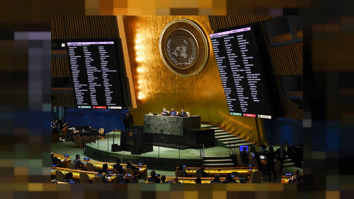 Генеральная Ассамблея ООН. Резолюция ООН по Украине. Голосование оон по украине
