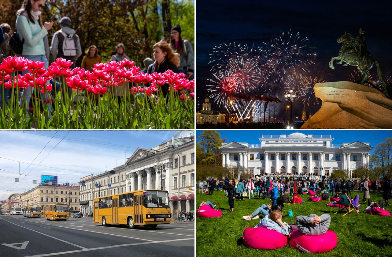 Книги, тюльпаны, ретроавтобусы, огненное шоу: самые зрелищные события второй половины мая в Петербурге