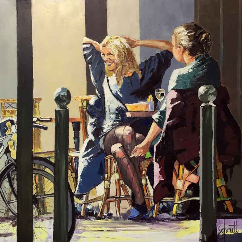 Deux femmes en terrasse