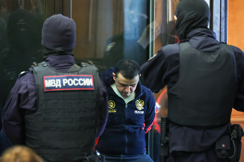 Обвиняемый во время оглашения приговора по уголовному делу о теракте в концертном зале «Крокус Сити Холл» в помещении Московского городского суда