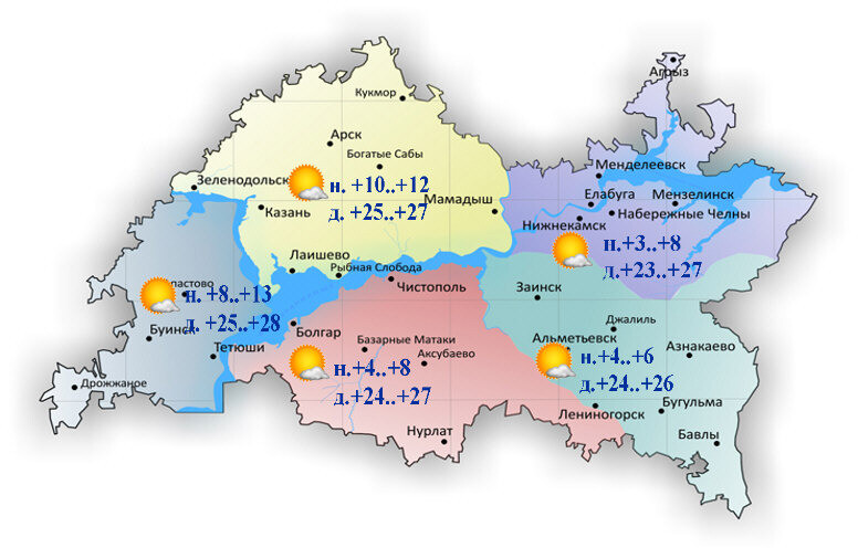 Карта осадков буинск рт