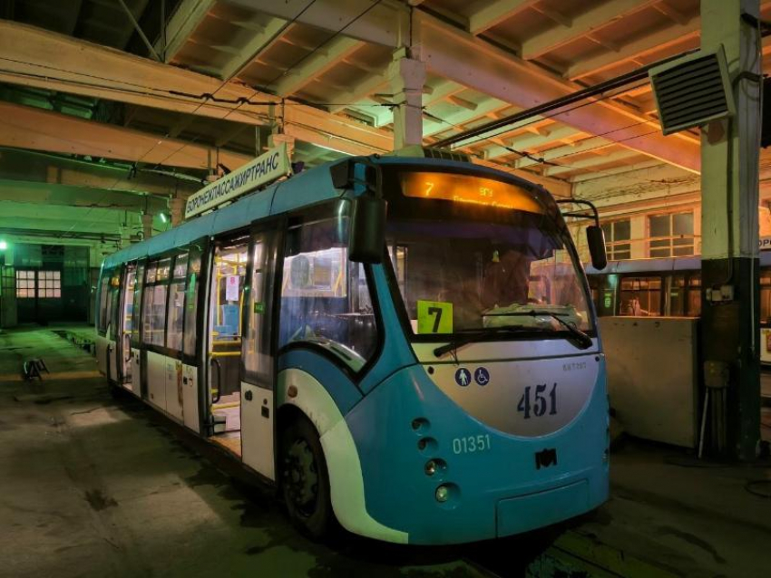 Необычный троллейбус вышел на маршрут в Воронеже 