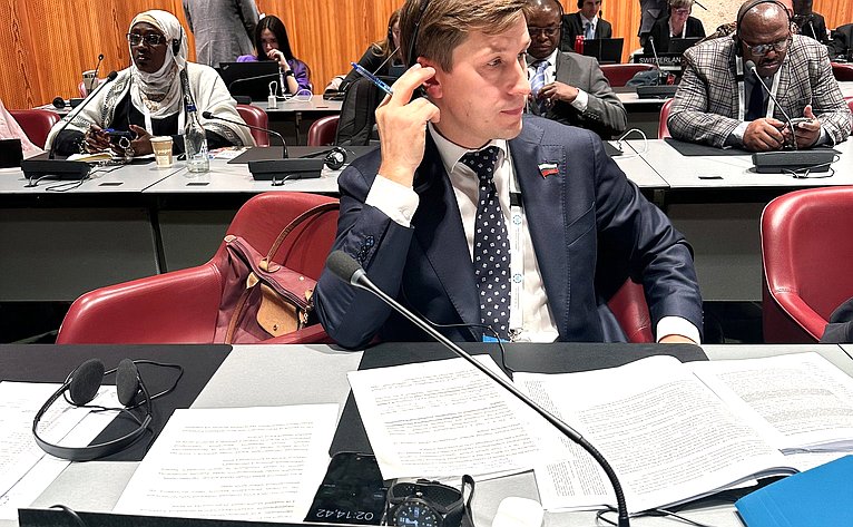 Сенаторы в составе делегации Федерального Собрания РФ участвуют в 151-й Ассамблее Межпарламентского союза в Женеве