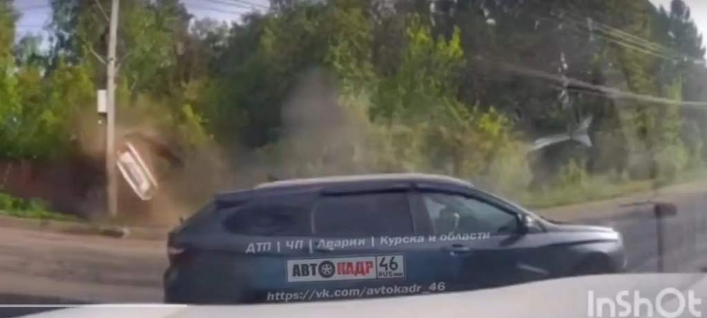 Участник попавшего на видео жесткого ДТП в Курске был пьян