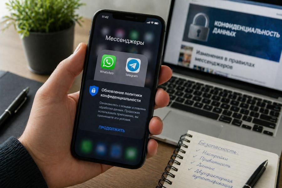 фото KONKURENT | С 18 мая меняются правила использования WhatsApp и Telegram