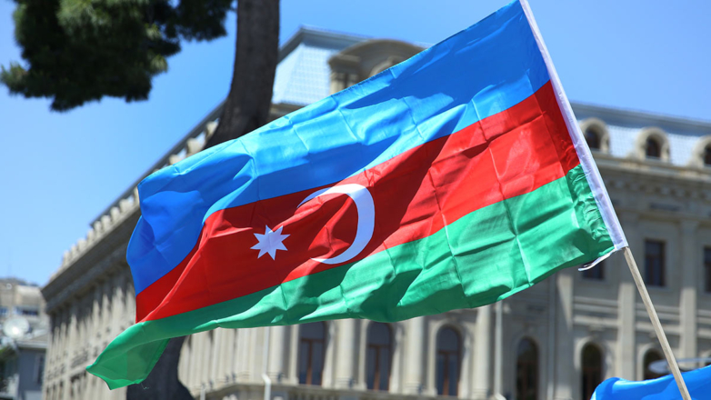 Флаг Азербайджана в Баку