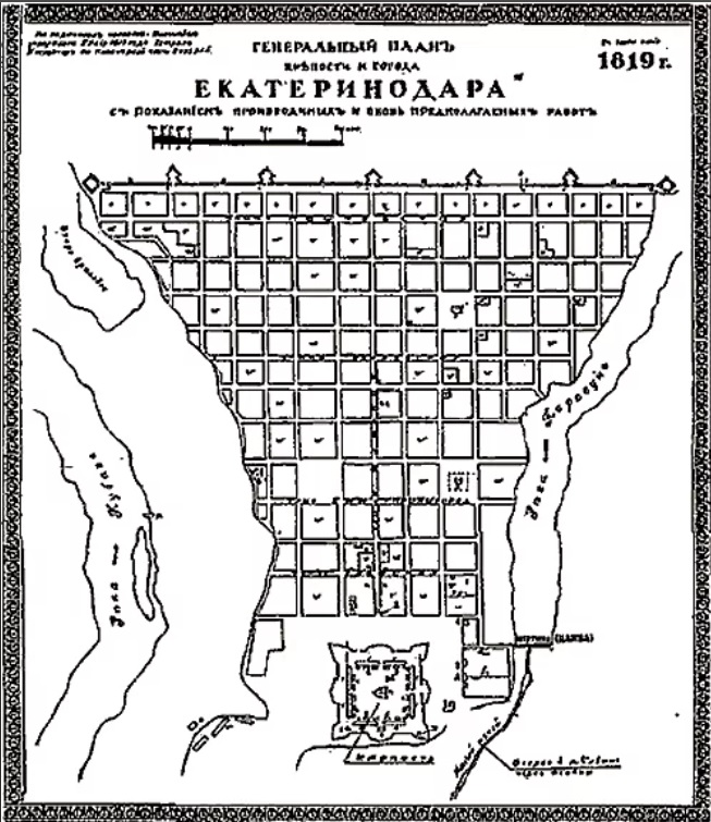 Карта краснодара 1900