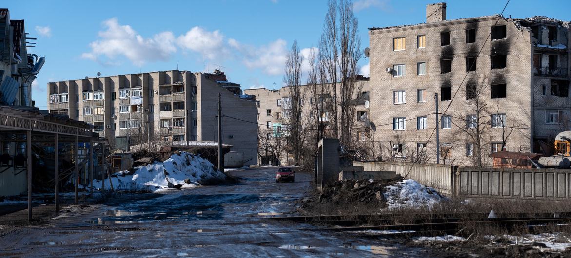 Разрушенные здания в Донецкой области. (Архив)