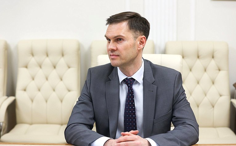 Встреча первого заместителя председателя Комитета СФ по международным делам Андрея Денисова с Министром транспорта, городского развития и по вопросам автомагистралей Шри-Ланки Бималом Нирошаном Ратнаяке Виракуном