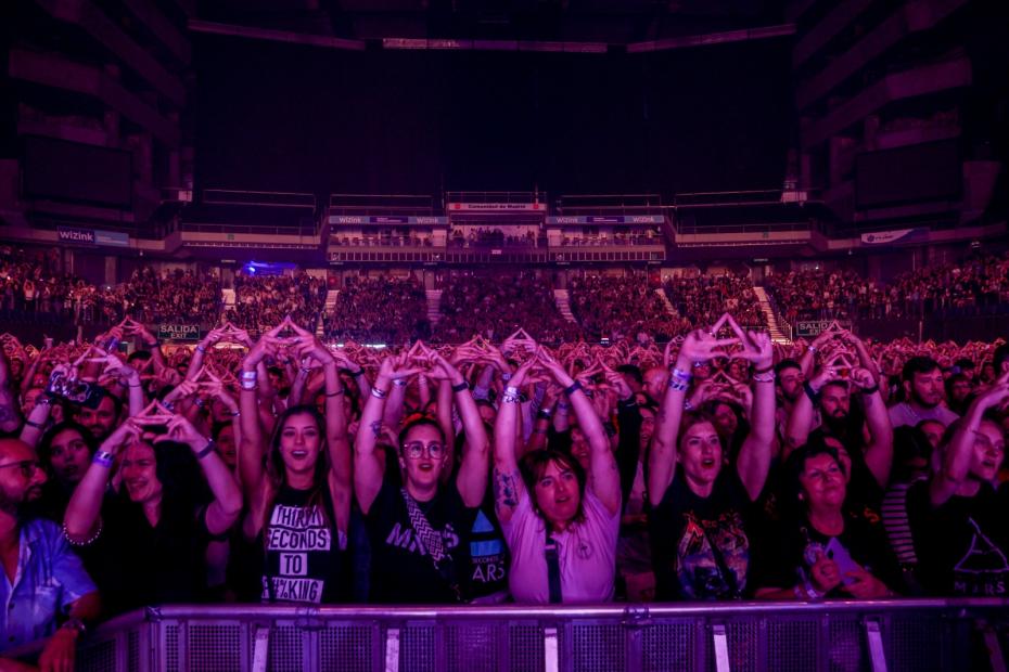Зрители во время концерта группы  Thirty Seconds to Mars
