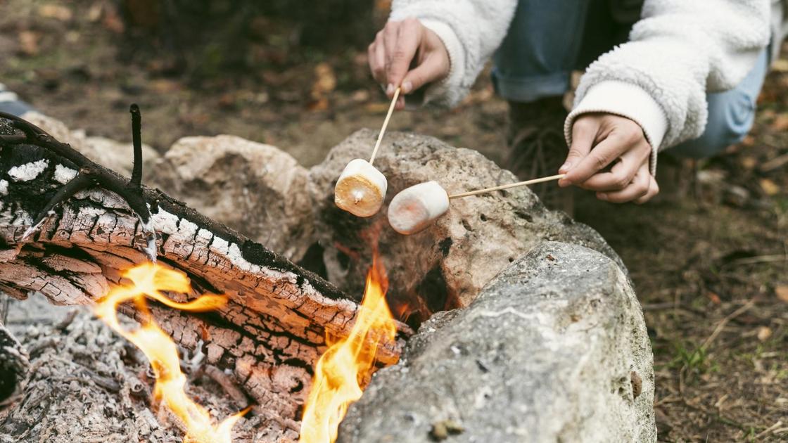 Помог развести костер и пожарить мясо