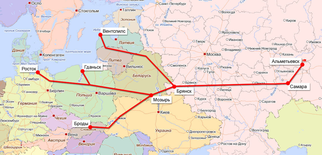 Казань транснефть карта